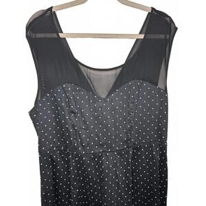 Polka Dot Dress - Torrid Rockabilly Black White 14